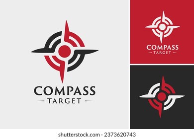 compass target logo design template is a title for a collection of compass illustrations or designs.