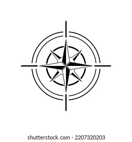 compass target logo icon design simple
