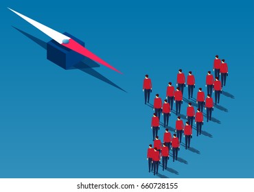 A compass that attracts crowds