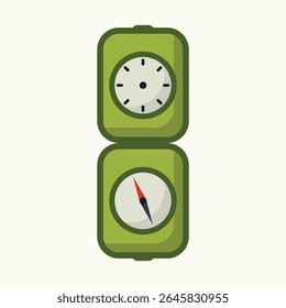 A compass and timer device used for navigation and timed missions