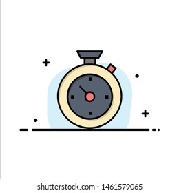 Compass, Timer, Time, Hotel  Business Flat Line Filled Icon Vector Banner Template. Vector Icon Template background