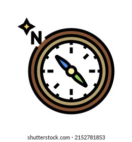 vector de icono de color de la herramienta de brújula. signo de la herramienta de brújula. ilustración de símbolo aislado