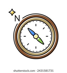 compass tool color icon vector. compass tool sign. isolated symbol illustration