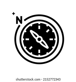 compass tool glyph icon vector. compass tool sign. isolated contour symbol black illustration