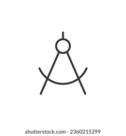 Icono de herramienta de brújula aislado en fondo blanco. Símbolo educativo moderno, simple, vector, icono para el diseño de sitios web, aplicación móvil, ui. Ilustración vectorial