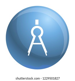 Compass tool icon. Simple illustration of compass tool vector icon for web design isolated on white background