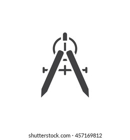 Compass Tool icon vector, Divider solid logo, pictogram isolated on white, pixel perfect illustration