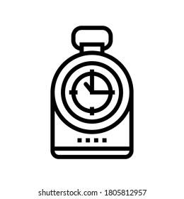 compass tool line icon vector. compass tool sign. isolated contour symbol black illustration