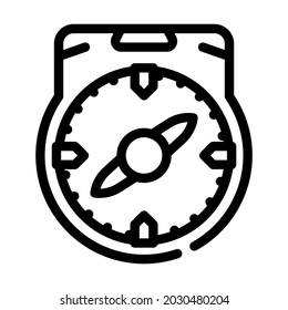 compass tool line icon vector. compass tool sign. isolated contour symbol black illustration