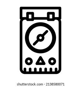 compass tool line icon vector. compass tool sign. isolated contour symbol black illustration