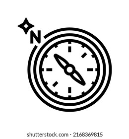 compass tool line icon vector. compass tool sign. isolated contour symbol black illustration
