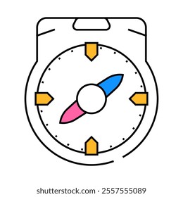 compass tool line icon vector. compass tool sign. isolated symbol illustration