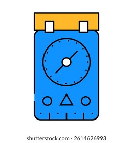 compass tool line icon vector. compass tool sign. isolated symbol illustration
