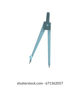 Compass tool, measuring equipment cartoon vector Illustration