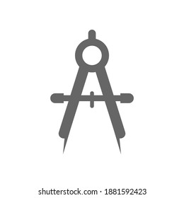 Compass tools icon vector, Engineering simple icon template, Illustration
