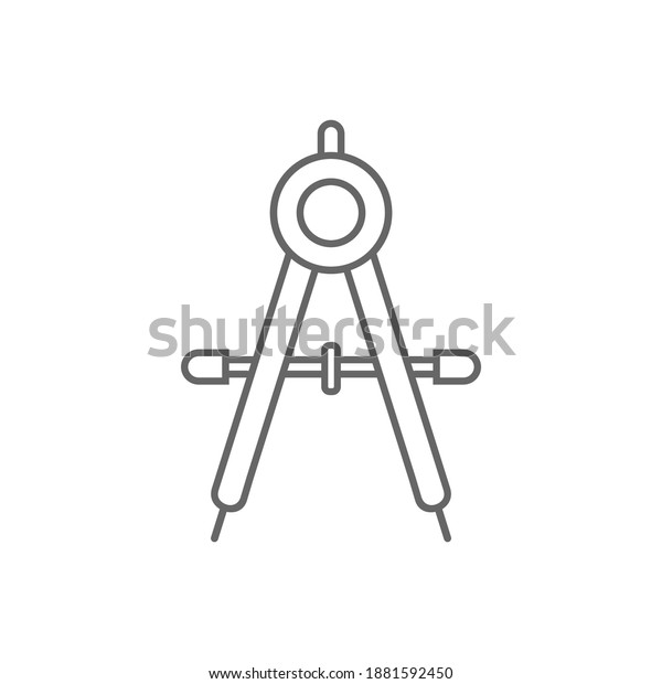 Compass tools icon vector, Engineering\
simple icon template,\
Illustration