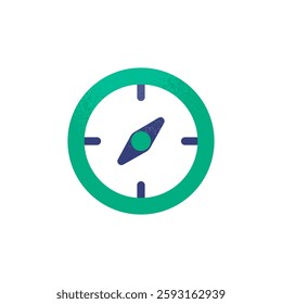 A compass for travel and adventure. Compass icon material with cute design.