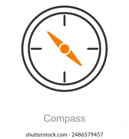 Kompass und Reisesymbol Konzept
