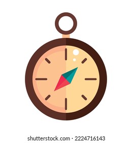 compass travel icon flat isolated