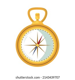 compass travel icon isolated flat