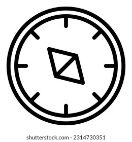 Compass travel icon outline vector. Path exam. Plane bullet