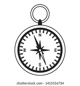 compass travel location on white background vector illustration