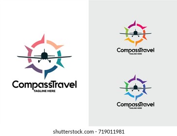 Compass Travel Logo Template Design Vector, Emblem, Design Concept, Creative Symbol, Icon