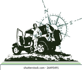 Compass Traveling Jeep Adventure