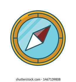Compass travelling filled line icon logo design