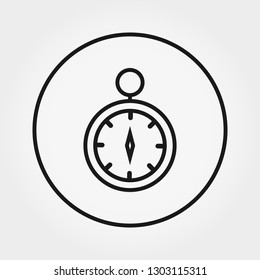 Compass. Universal icon for web and mobile application. Vector illustration on a white background. Editable Thin line.
