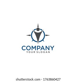 Compass User Icon Logo Design Element	