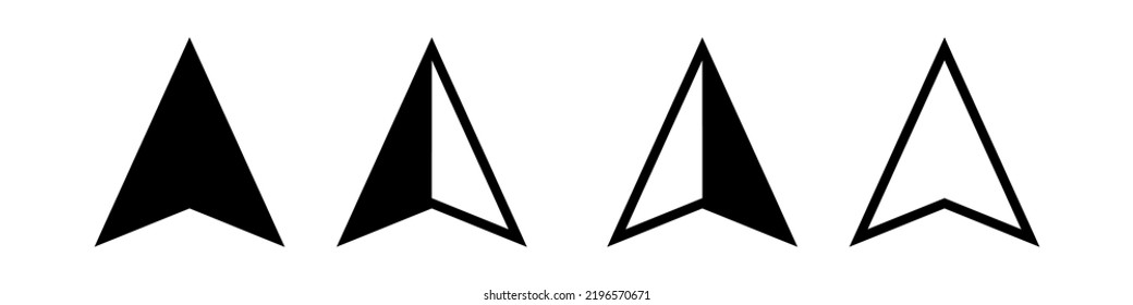 Compass vector arrow. Set of isolated icon arrow. Vector graphic illustration.