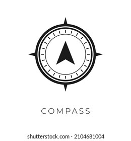 Compass vector black and white logo template