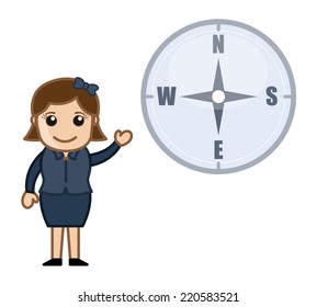 Compass Vector Cartoon
