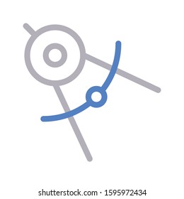 compass vector color line icon 