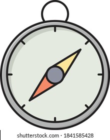 compass vector colour line icon 