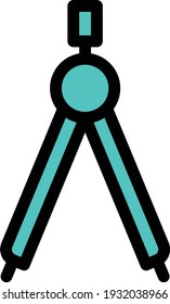 compass vector colour line icon