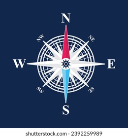 Compass vector design, Compass icon