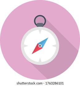 compass vector flat color icon  