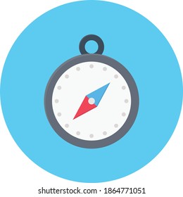 compass vector flat color icon