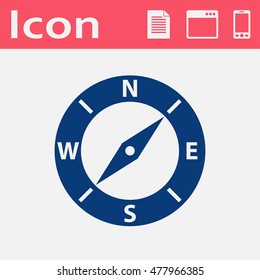 Compass vector flat icon
