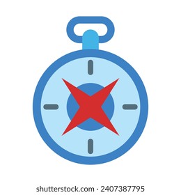 Compass Vector Flat Icon For Personal And Commercial Use.

