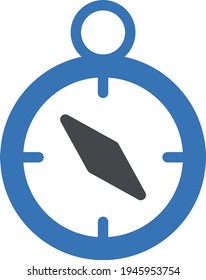 compass vector glyph color icon