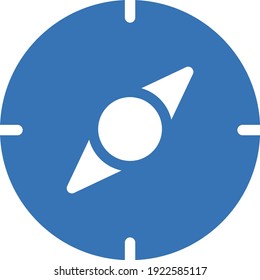 icono de color de glifo vectorial de brújula