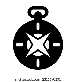 Compass Vector Glyph Icon For Personal And Commercial Use.
