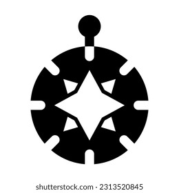 Compass Vector Glyph Icon For Personal And Commercial Use.
