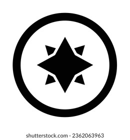 Icono De Glifo De Vector De Brújula Para Uso Personal Y Comercial.
