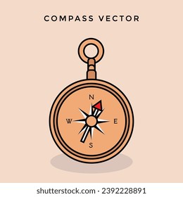 compass vector graphic element for travel
