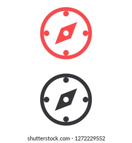 Compass Vector icon