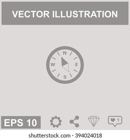 Compass vector icon.
